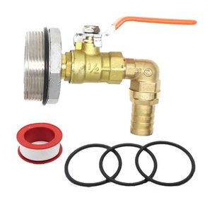 Adaptateur de vanne pour réservoir d'eau de pluie de jardin S60X6 vers 1/2" 3/4" 1" – Connecteur de réservoir IBC en laiton pour tuyau - Product Image 1