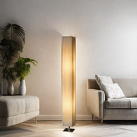Lampadaire d'angle moderne nordique minimaliste E27 en acier inoxydable plissé, éclairage LED sur pied avec interrupteur au pied, haute luminosité pour salon