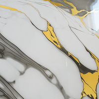 Panneau mural en marbre pour décoration intérieure écologique, imperméable, en PVC, avec revêtement de protection UV