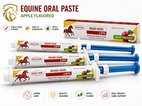 Complément alimentaire digestif aux fruits Orcas pour chevaux, gel nutritionnel 6,08 g, durée de conservation de 24 mois, favorisant la digestion et l'immunité