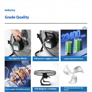 Ventilateur sur pied industriel haute puissance ventilateur de sol électrique puissant charge solaire pour usage domestique grand ventilateur de tour d'escalade de vent - Product Image 3