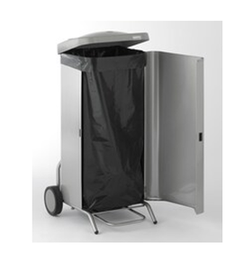 Commercial Mobile Waste Bag Trolley with Pedal Lid Heavy-Duty 100L Mobile Waste Bin Trolley for Hotel & Restaurant Supplies - Product Image 1