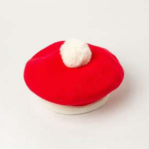 Nouveau Béret en Laine pour Femme Automne Hiver, Style Peintre, Chaud et Mignon avec Pompon en Fourrure, Idéal pour les Fêtes de Noël - Product Image 6