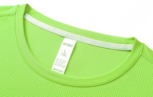 Imprimé personnalisé T-shirt en jersey de polyester 100% pour hommes à séchage rapide respirant motif solide pour l'entraînement physique - Product Image 6