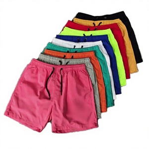 Pantalones Cortos Deportivos Rojos para Hombre, Cintura Media, con Logotipo en la Parte Delantera, Elásticos, de Secado Rápido, Transpirables, de Punto, para Gimnasio, Running y Fitness - Product Image 3
