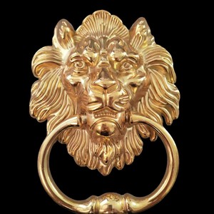 Lion Head Cabinet Handle Zinc Die Casting Gold Chinese Style Furniture <b>Knob</b> - Product Image 1