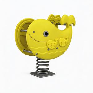Cheval à bascule en forme de baleine, sécurisé, en plastique et acier, pour écoles, maternelles, communes, centres commerciaux, aires de jeux extérieures pour enfants - Product Image 2