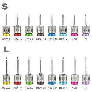 Kit di Strumenti Manuali in Acciaio Inossidabile per Restauro Implantare Dentale, <span class=keywords><strong>Set</strong></span> di Cacciaviti Chirurgici Orali per Sistema Dentale Universale - Product Image 4