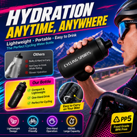 Bouteille d'eau de cyclisme en PP5 sans BPA de 680 ml, anti-fuite, à boire directement, pour vélo de route et VTT