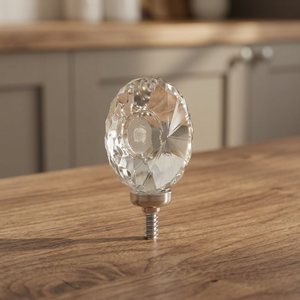 Poignée de tiroir en verre cristal transparent de luxe Shri Govind International, bouton de meuble à découpe diamantée, poignée de placard de cuisine, décoration intérieure - Product Image 3
