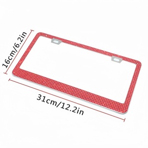 diamond License Plate <b>Frame</b>,Wholesale US Standard Stainless Steel Bling License Plate <b>Frame</b> Rhinestone - Product Image 1