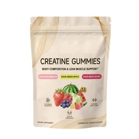 Gummies de créatine naturelle à marque privée OEM avec saveur pastèque aigre/pomme verte/boissons aux fruits rouges, favorisent la croissance musculaire et l'énergie
