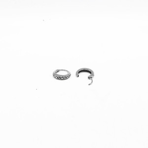 yunnique Huggie <b>Earrings</b> Titanium Steel 316 Stainless Steel Retro Design For Men And Women <b>Small</b> Hoop <b>Studs</b> Fashion Jewelry - Product Image 3