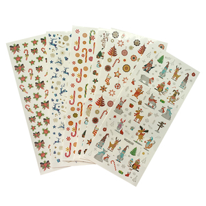 Cinq et dix GMPC/Sedex/ISO/EUDR gros dessins animés de noël chauds <span class=keywords><strong>Nail</strong></span> <span class=keywords><strong>Art</strong></span> autocollant 2D Nowman renne ongles accessoires fournitures - Product Image 4