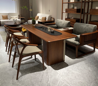 Meubles sur mesure fabriqués à l'usine de Foshan |   Nouvelle table à thé en noyer noir américain de style chinois, bureau de réception