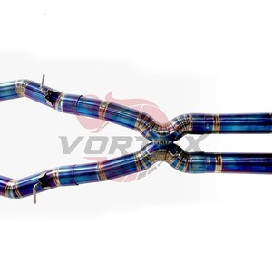 Sistema de escape Vortex Titanium Valvetronic compatible con BMW M760 6.6T V12 2018-2024, silenciador de rendimiento para carreras, kit azul quemado. - Product Image 5
