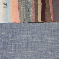 Tissus et tissus en lin mélangés rayonne 70/30, aspect slub, bicolore, 12 fils, été, de marque