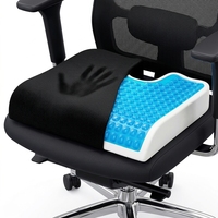 Coussin de siège orthopédique en mousse à mémoire de forme avec gel rafraîchissant, en forme de U, anti-acariens, amovible et lavable, pour soulager les douleurs du coccyx, idéal pour le bureau
