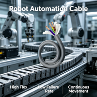 Câble de traîne TRVV résistant à l'usure, haute flexibilité, en PVC, pour chaînes de traîne à mouvement continu et applications robotiques d'automatisation