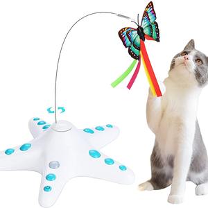 Jouet intelligent automatique pour chat, papillon avec moteur à capteur, 3 piles AA, blanc, jouet interactif pour animaux de compagnie - Product Image 5
