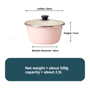 Venta al por mayor 2.<span class=keywords><strong>5L</strong></span>/<span class=keywords><strong>5L</strong></span>/7L logotipo personalizado cocina de grado alimenticio hogar espesado esmalte olla esmalte tazón esmalte lavabo con tapa - Product Image 4