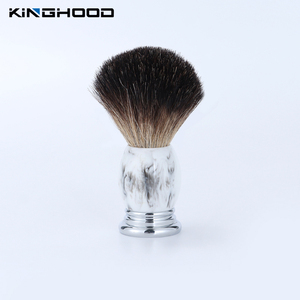 <span class=keywords><strong>Blaireau</strong></span> de rasage synthétique en résine de <span class=keywords><strong>blaireau</strong></span> de luxe OEM de marque privée - Product Image 1