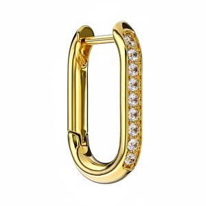 ALEXIA GOLD Classic Trendy 16mm 24GP Earrings for Women Hypoallergenic Earrings - Product Image 2