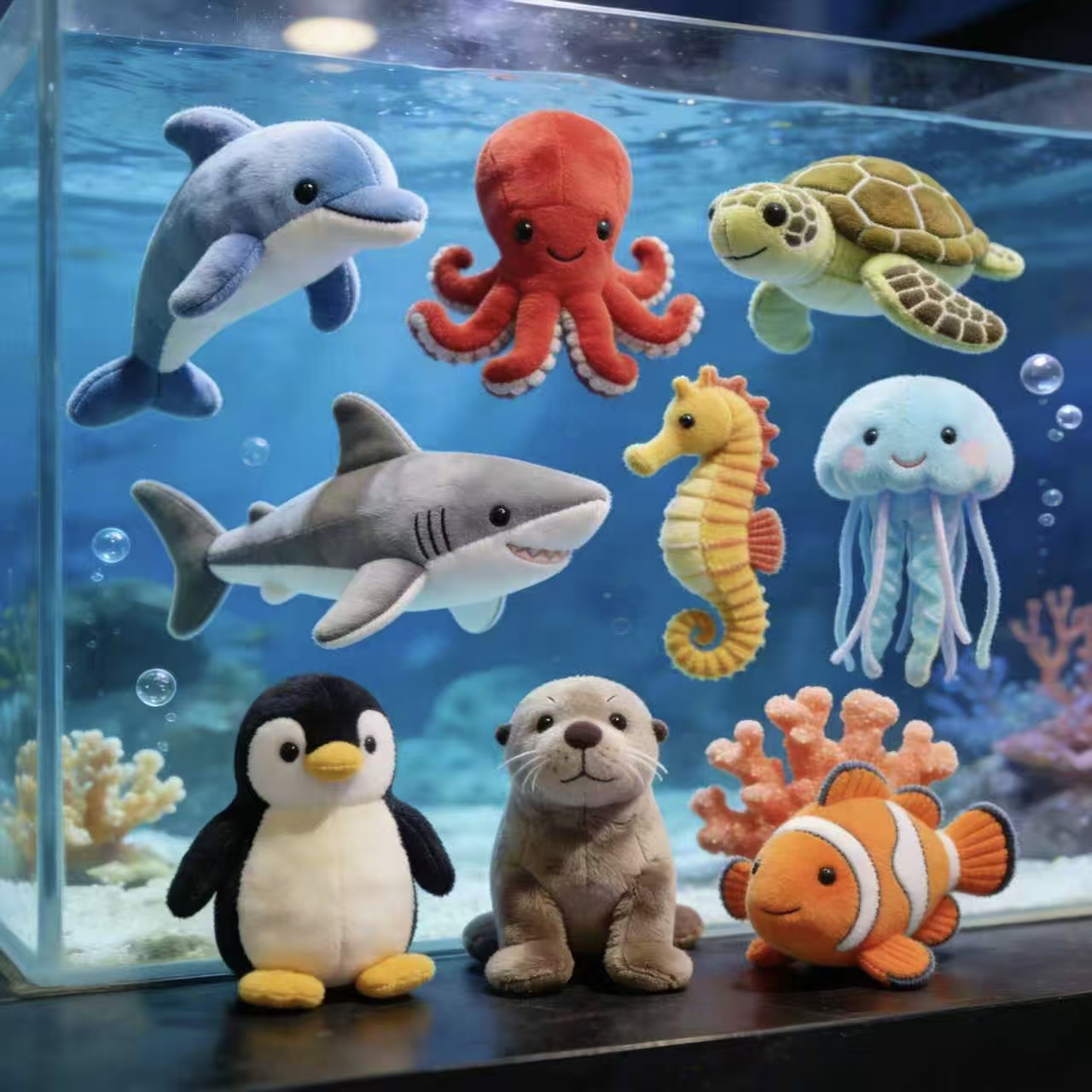 Peluche personalizzati di animali marini