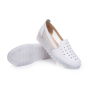 Scarpe Da allattamento bianche antiscivolo Da donna in pelle pieno fiore con suola <span class=keywords><strong>Oxford</strong></span> Da lavoro estivo Scarpe Da Tennis Infermiera - Product Image 3