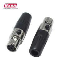Connecteur Mini XLR plaqué or 5 broches mâle et prise femelle 5 broches