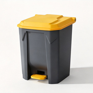 Cubo de basura rectangular para exteriores de 10L con apertura por pedal para uso en exteriores - Product Image 5