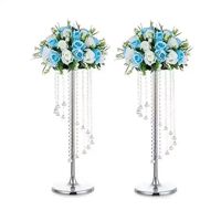 Support de fleurs rectangulaire haut de gamme en acrylique et métal pour centre de table de mariage, décoration de table, vente chaude