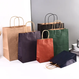 Kraft Paper <strong>Bags</strong> Craft Paper Shopping Clothing Gift <strong>Bag</strong> Food Take Away Disposable Kraft Paper <strong>Bags</strong> with Rope Handle - Product Image 6