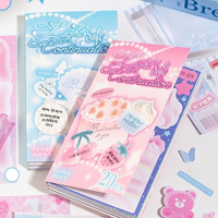20 autocollants par paquet, série Soft Shimmer, notes autocollantes rétro inspirées du style DIY pour la décoration et les collages de journalisation