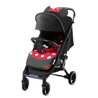 Poussette de voyage pliable en alliage d'aluminium léger avec suspension intégrale, inclinaison multi-positions et capote UPF supplémentaire