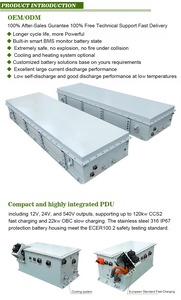 แบตเตอรี่ลิเธียม OEM/ODM 300V 400V 500V 100Ah 150Ah 200Ah IP67 แรงดันสูง LiNiMnCoO2 สำหรับเรือคาตามารัน - Product Image 4