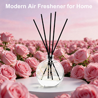 Diffuseur d'arômes pour la maison, bouteille en verre de 100 ml avec fleurs artificielles, bâtonnets en rotin d'eucalyptus, décoration, cadeau pour la chambre à coucher, le bureau