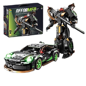 911pcssimulation Black Gold Frog King 3 en <span class=keywords><strong>1</strong></span> <span class=keywords><strong>bloque</strong></span> de construcción a escala <span class=keywords><strong>1</strong></span>:10 <span class=keywords><strong>1</strong></span> guerrero mecánico 2 bloques Coche - Product Image 1