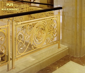 Rampe d'escalier <span class=keywords><strong>ronde</strong></span> en acier inoxydable, matériau de décoration intérieure pour balcon intérieur et extérieur, design de main courante en cuivre - Product Image 2