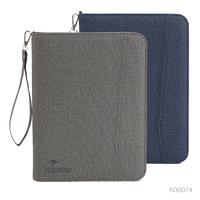 Günstige Business Notepad PU Lederbezug Konferenz Journal Ring Binder Notebook Tasche Planer Notebook mit Metall reiß verschluss
