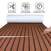 Feuille de mousse EVA moderne imperméable et résistante aux UV avec adhésif intégré, installation par clic, finition brossée pour revêtement de sol extérieur de bateau