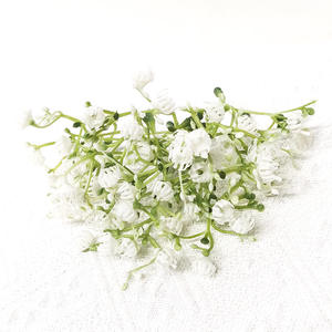 Bouquet de mariage en plastique au toucher réel, fausses plantes, fleurs artificielles de gypsophile blanches, décoration de mariage - Product Image 1