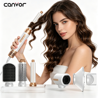 Ensemble de sèche-cheveux professionnel 7 en 1, moteur haute vitesse, ionique, multi-styler, boucleur automatique, séchage rapide, outil de salon pour femmes