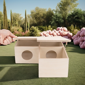 Casa para Hámster de Madera de Abedul Natural Sólida, Ecológica, Impermeable, Antiolor, de Gran Espacio, para Animales Pequeños, Uso en Interiores - Product Image 2