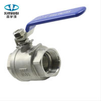 Vanne à boisseau sphérique manuelle en acier inoxydable 304 à passage complet, 2 pièces, de 1/2 à 4 pouces, vente en gros directe du fabricant chinois