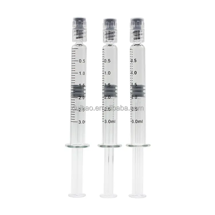 Long life Prefilled syringes 1ml luer lock oil packaging borosilicate glass syringe