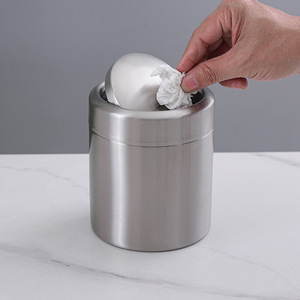 Sus304 văn phòng thường vụ bàn bin countertop thùng rác có thể 1.5l thép không gỉ <span class=keywords><strong>mini</strong></span> rác có thể bụi bin với swing nắp - Product Image 2