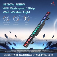 Lámpara LED RGBW con Control de Punto Móvil, Lámpara de Lavado de Pared, AC 220V, DC 5V, Fuente de Alimentación Conmutada, Accesorios de Lámpara de Lavado de Pared para Escenario, 18, 10W