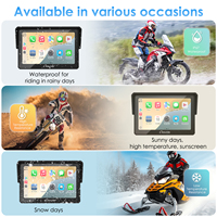 Système de montage stéréo LCD compatible Harley Carpuride avec USB et TV HD, Carplay sans fil portable, radio de moto étanche IP67