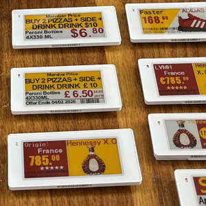 Etiqueta de Precio Digital ESL de 2.6 Pulgadas, Etiqueta Electrónica de Precio para Estantes, Sistema POS con Datos API, Etiqueta Electrónica de Tinta Electrónica para Frutas, Supermercados y Tiendas - Product Image 1